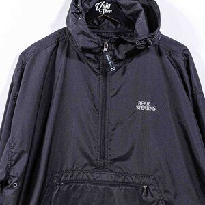Bear Stearns Finance Half Zip Anorak Windbreaker Recession Medium Y2K
